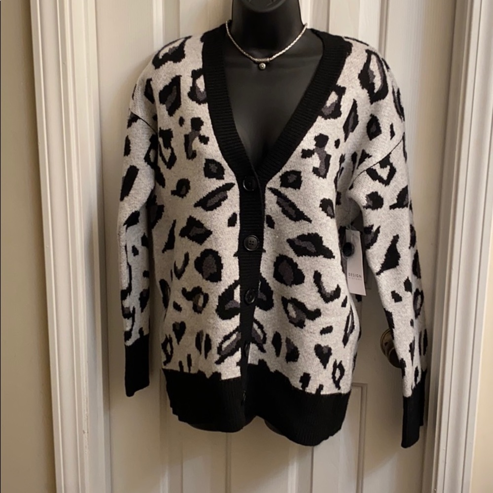 Design History -  Leopard Jacquard Cardigan (NWT)